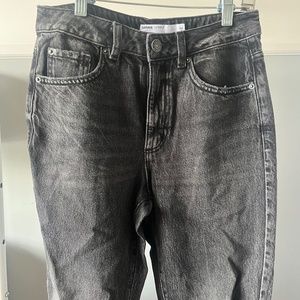 Garage mom style black denim jeans, size: 03 (26)
